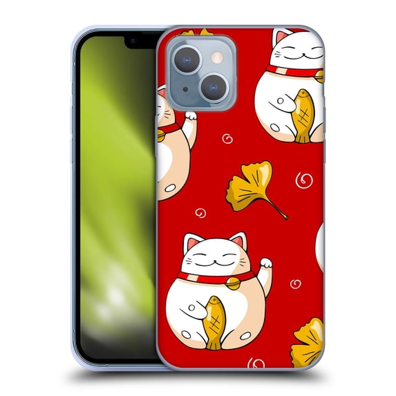 Head Case Designs Officially Licensed Haroulita Magick - Tarot - Mystical Lucky Cat Soft Gel Case Compatible with Apple iPhone 14