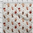 thumbnail image 3 of oneOone Cotton Jersey Rust Brown Fabric Ice Cream Sewing Craft Projects Fabric Prints By Yard 58 Inch Wide, 3 of 6