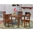 thumbnail image 4 of East West Furniture Dudley 5-piece Dining Set with Rectangular Table in Mahogany, 4 of 4