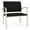 Black, variant on Newport Reception Waiting 18.5" Bariatric Chair / Silver Steel / Navy Blue