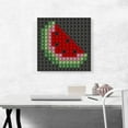 thumbnail image 3 of ARTCANVAS Watermelon Slice Fruit Emoticon Black Jewel Pixel Canvas Art Print - Size: 18" x 18" (0.75" Deep), 3 of 9