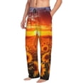 thumbnail image 6 of Sikiie Sunset Golden Sunflower Field Pajama Pants Men, PJ Bottoms, Sleep & Lounge Pants-Medium, 6 of 6