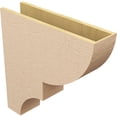 thumbnail image 5 of 7"W x 28"D x 28"H Thin Ridgewood Rough Cedar Woodgrain TimberThane Corbel, Primed Tan, 5 of 6