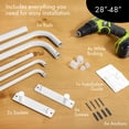 thumbnail image 5 of MERIVILLE 1" Double Wraparound Curtain Rod Set, Adjustable 28-48 Inches, Blackout Design, Glossy White, 5 of 5