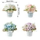 thumbnail image 4 of Injueey Flores artificiales con jarrón Faux Rose Fake Plants Bucket Outdoor Indoor Planter Container para Wedding Living Room Decoración Rosa Injueey HA084457-02, 4 of 6