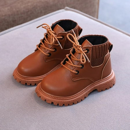 

Children s Martin boots Children s Soft-soled Non-slip Leather Surface Waterproof And Dirt-resistant Zipper Breathable Martin Boots