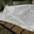 thumbnail image 6 of White Lace Embroidered Soft Tablecloth Nightstand Scarves Wedding Banquet Home Decoration,Square, 6 of 9