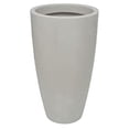 thumbnail image 2 of Ecobo 27.6 inches Eco-Friendly Round Pot Planter Vicenza Indoor/Outdoor use, Durable, Versatile & Lightweight, Designed by Brazilian Artisans, Contemporary All-Weather Design -White, 2 of 9