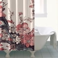 thumbnail image 4 of Waterproof Floral Plum Blossom Shower Curtain 72x72 Inch Boho Style Polyester Unique Shower Curtain for Bathroom Hotel Home Decor with 12 Plastic Hooks, 4 of 5