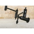 thumbnail image 3 of Kingston Brass KS3105AL Restoration Wall Mount Pot Filler Kitchen Faucet, Oil Rubbed Bronze, 3 of 5