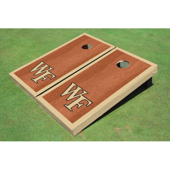 Wake Forest University Gold Rosewood Matching Border Cornhole Boards