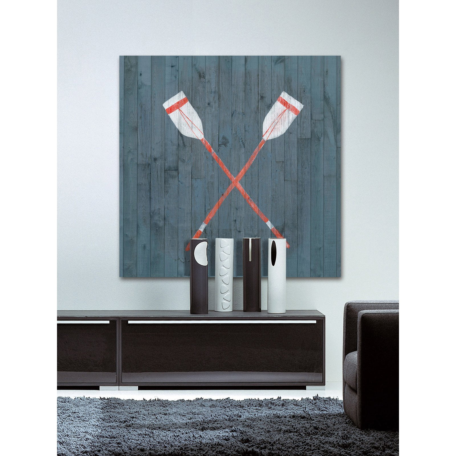 Marmont Hill Crossed Oars II Painting Wall Art Print