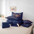 thumbnail image 5 of Homewish Brown Rugby Soccer Bedding Comforter Set 7pcs for Kids, American Football Sports King Bedding Sets, Est Sleep Reversible Bed Sheets, Lightweight Room Decor, 5 of 7