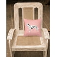 thumbnail image 2 of Carolines Treasures BB3583PW1414 Dalmatian Checkerboard Pink Fabric Decorative Pillow, 2 of 2