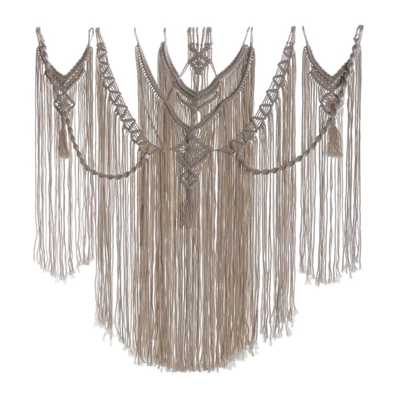 kowaku Woven Tapestry Macrame Wall Hanging Bohemian Background Wall Art Chic Cotton Tassels Wall Decor for Nursery Room Wedding Dorm , Width 100 cm