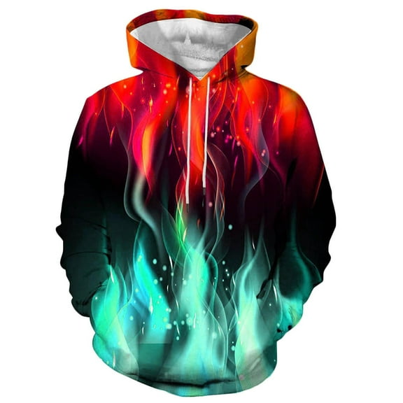 EchfiProm Mens Hoodies Fashion Fitness Graphic Green Pullover Tops for Men Long Sleeve M