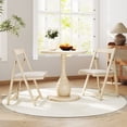 thumbnail image 4 of Gymax Upholstered Dining Chair Set of 4 w/ Curved Backrest Rubber Wood Frame Beige, 4 of 10