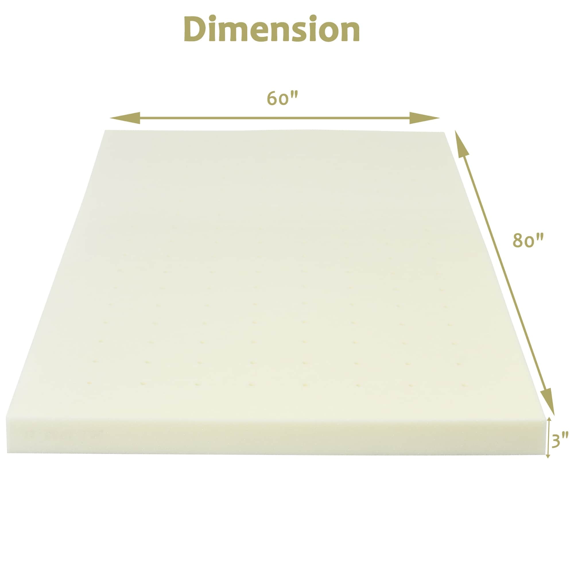 3 inch Memory Foam Mattress Topper Air Cotton Comfy Soft Mattress Pad