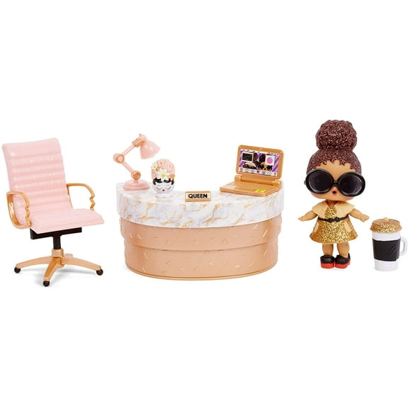 LOL Surprise Furniture School Office With Boss Queen & 10 Surprises, Great Gift for Kids Ages 4