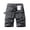 Gray, variant on ZRGHAOYLQ Casual Solid Knee Length Cargo Shorts Mens Big and Tall Multi Pockets Shorts Outdoor Zipper Buckle Tactical Shorts Classic Cotton Hiking Cargo Shorts