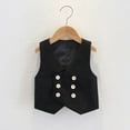 thumbnail image 2 of fatyb Boys Suit Vest Sleeveless Formal Vest with Button Kids Boys V Neck Dress Vest for Wedding School, 2 of 3