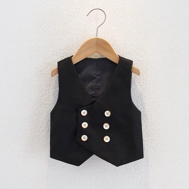 YUNAFFT Garçons 1-14 Ans Gilet Sans Manches en Polyester Style Western Boutonné Veste Décontractée pour Enfants