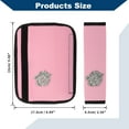 thumbnail image 5 of Unique Bargains Car Seat Belt Shoulder Pad Rose Print Shoulder Pad Seat Belt Pad Cover 6.5x23cm Pink Green, 5 of 7