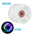thumbnail image 5 of Uxcell 45x60mm Light Up Skateboard Wheels 78A PU, Roller Skate Wheels, White 4 Pcs, 5 of 7