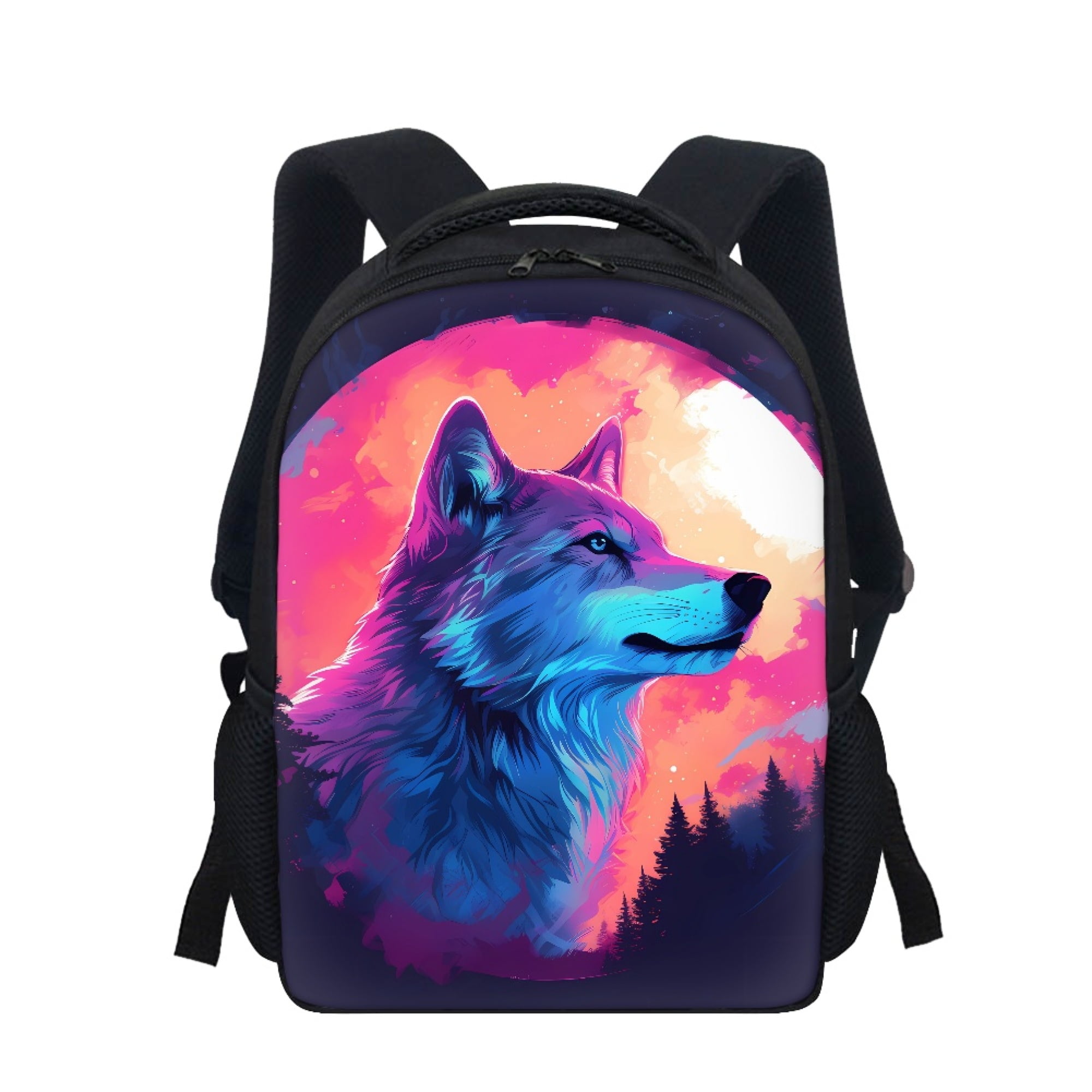 JINMUZAO Wolfs Print 12 inch Student Backpack for Women Outdoor ...