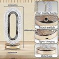thumbnail image 5 of Oval Crystal Stand Table Lamp, LED Touch Night Light, Small Bedside Nightstand Table Lamp, Dimmable Glass Lamp, Murano Aesthetic Lamp, 5 of 5