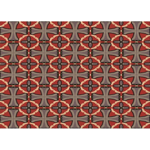 Ahgly Company Machine Washable Indoor Rectangle Transitional Dark Almond Brown Area Rugs, 5' x 8'
