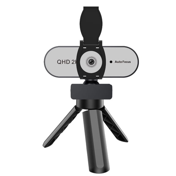 AutoFocus Webcam Kit Includes Metal Tripods Stand and Lens Cover for Stability