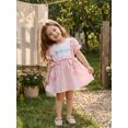 thumbnail image 5 of BemeyourBBs Toddler Baby Girl Summer Plaid Gingham Dress 6 12 18 24 Months 2 3 4 Years Whale Embroidered Plaid Bows Ruffled Trim Crew Neck Short Sleeve A Line Casual Dress, 5 of 9