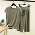 thumbnail image 2 of Jerdar Women Lounge Pajamas Sets Short Sleeve and Long Pajama Pant Soft 2 Piece Sleepwear Loungwear Set L, 2 of 5