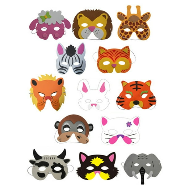 13 Unids Máscaras Monstruo Máscara de Fieltro Disfraces Disfraces Fiesta de cumpleaños Favores Juegos de imaginación Accesorios Photo Booth Props Animación Dibujos animados Suministros para fiestas Adepaton 2034447