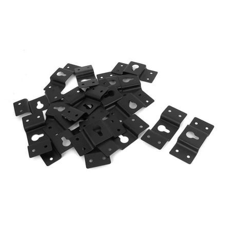 

DIY Amplifier Speaker Wall Mount Iron Hook Hanger Plate Black 20pcs