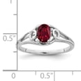thumbnail image 2 of Primal Gold 14 Karat White Gold 6x4mm Oval Lab Created Ruby Ring, 2 of 4