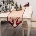thumbnail image 4 of Christmas Table Runner Linen Tablecloth Embroidery Eco-friendly Dutable And Reusable Fade-proof Elk Home Xmas Ornaments, 4 of 6
