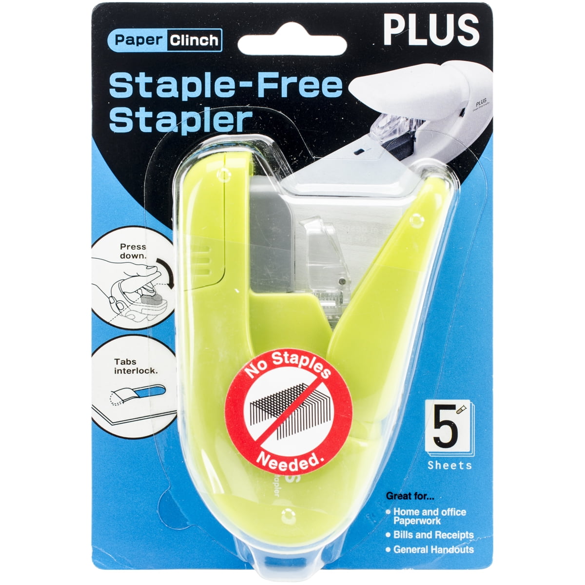 StapleFree Stapler Paper ClinchGreen Walmart Canada