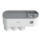 thumbnail image 1 of Soporte para cepillo de dientes Dispensador automático de pasta de dientes montado en la pared Juego exprimidor Tazas Organizador de cosméticos Cajón, gris Scienceny LF0143-01B, 1 of 6
