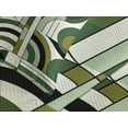 thumbnail image 3 of Ambesonne Mid Century Modern Quilted Bedspread Set 3 Pcs, Leafy Abstract, Queen Size, Pale Green Dark Grey, 3 of 4