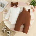 thumbnail image 6 of Tiijoy Boys Cute Bear Print Corduroy Overalls with Long Sleeve Top, Sizes 6-12M, 6 of 8