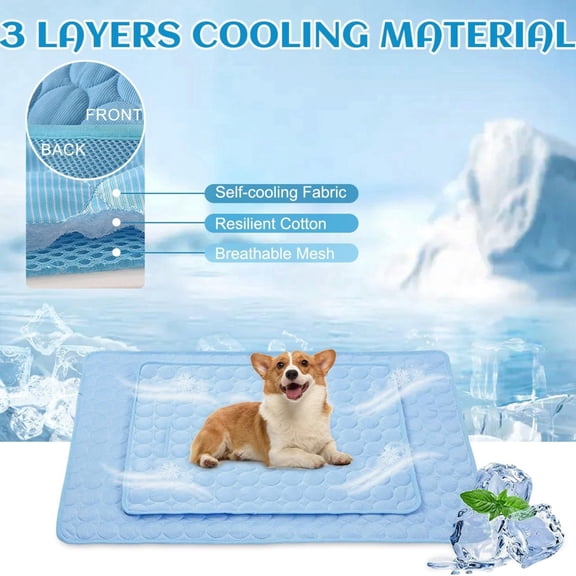 Clearance! Dog Cooling Mat XLarge, Foldable Self Cooling Pad, no Water or Refrigeration Required, Washable Pet Cooling Pad for Dog, Cat, Rabbit and Guinea Pig Cages