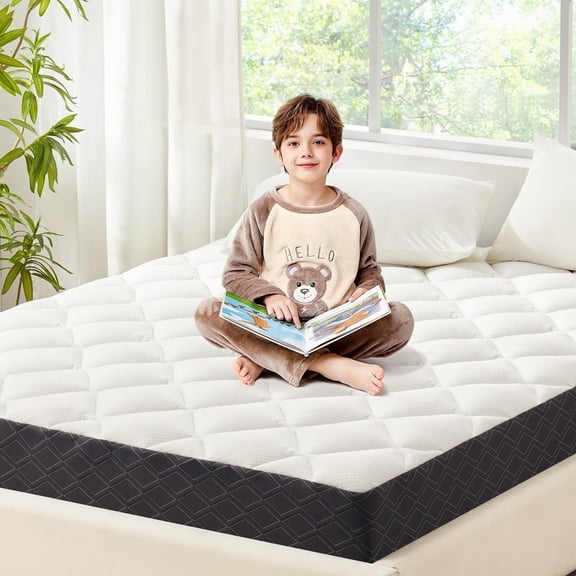 ELEMUSE 5 inch Twin Mattress, Gel Memory Foam Pillowtop for Kids and Adults, CertiPUR-US Certified, Fiberglass-Free