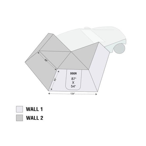 OVS Nomadic 270 LT Awning Wall 1 Passenger Side 18229909