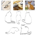thumbnail image 3 of Moldes de galletas de acero inoxidable 5 unids Moldes de galletas de gato pequeño creativo, 3 of 5