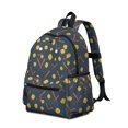 thumbnail image 2 of Softballs and Bats Black Pattern Cute School Backpack with Padded Back and Adjustable Shoulder Straps 13.4"x11"x4.7", 2 of 5