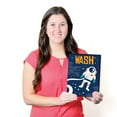 thumbnail image 6 of Big Dot of Happiness Blast Off to Outer Space - Kids Bathroom Rules Wall Art - 7.5 x 10 inches - Set of 3 Signs - Wash, Brush, Flush, 6 of 8