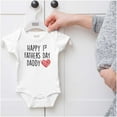 thumbnail image 5 of Happy First 1st Fathers Day Heart Romper Boys or Girls Infant Baby Brisco Brands 12M, 5 of 6