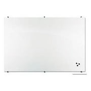 Visionary Magnetic Glass Board, Frameless, White Glossy, 24" X 18" X 1/8"